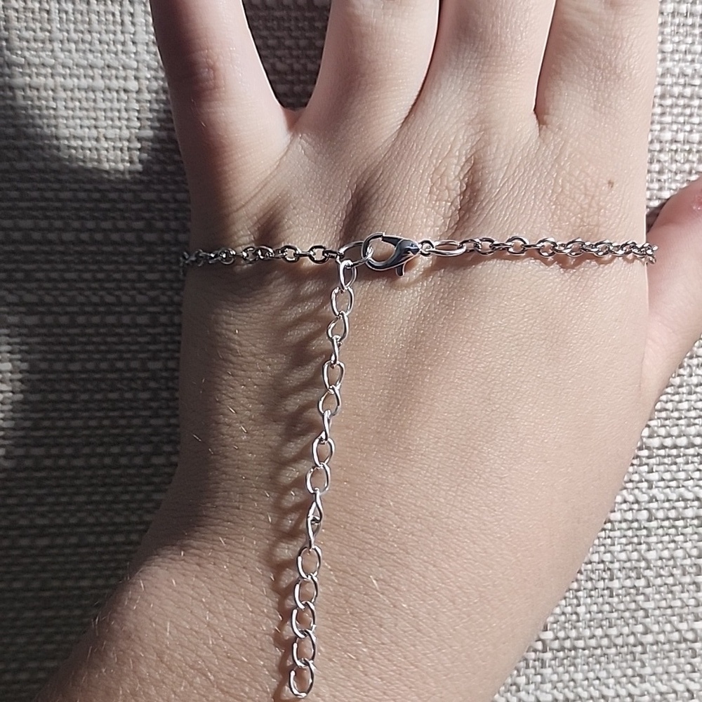 Silver Wire-Wrapped Crystal Bracelet - Picture 3 of 3
